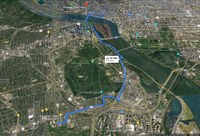 My proposed routes to commute to the Potomac Boat Club from Columbia Heights