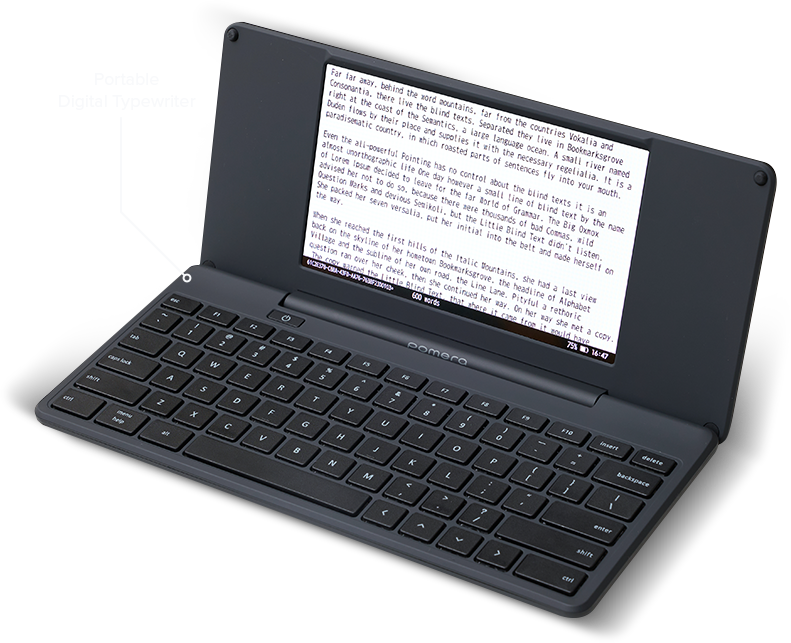 pomera Typewriter Offers a Distraction-Free Text Editor Keyboard Experience