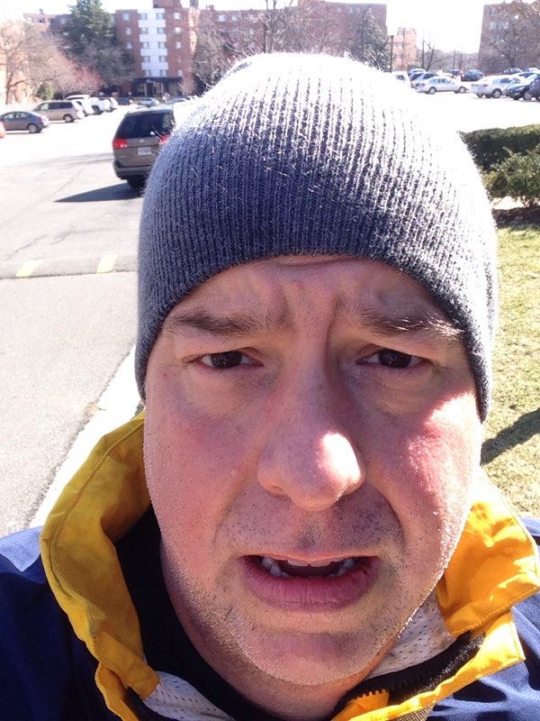 Running: Mon, 23 Mar 2015 10:16:48: Slow. Tough. Uphill. Cold. Good.