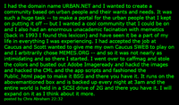 The beginning of URBAN.NET