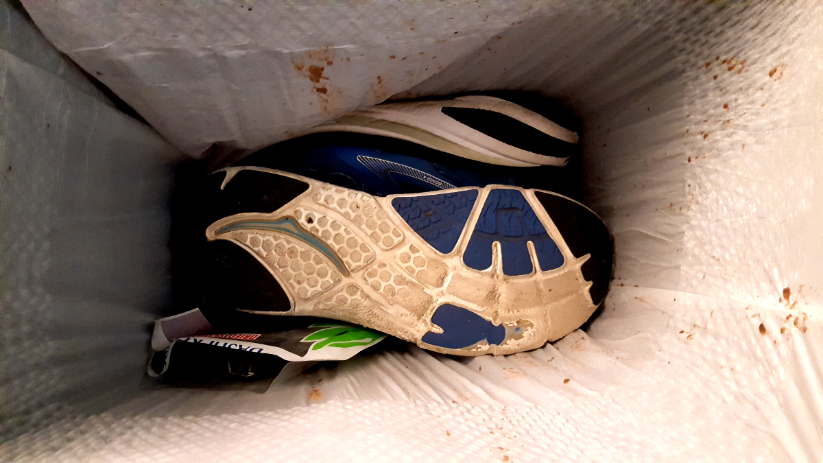 Threw away my Hoka One One Bondi 4s because of excessive sole wear rendering them unwearable and unusable