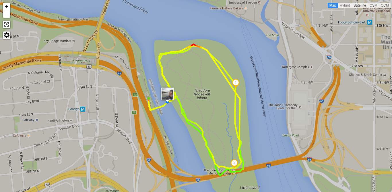 Two laps around Roosevelt Island