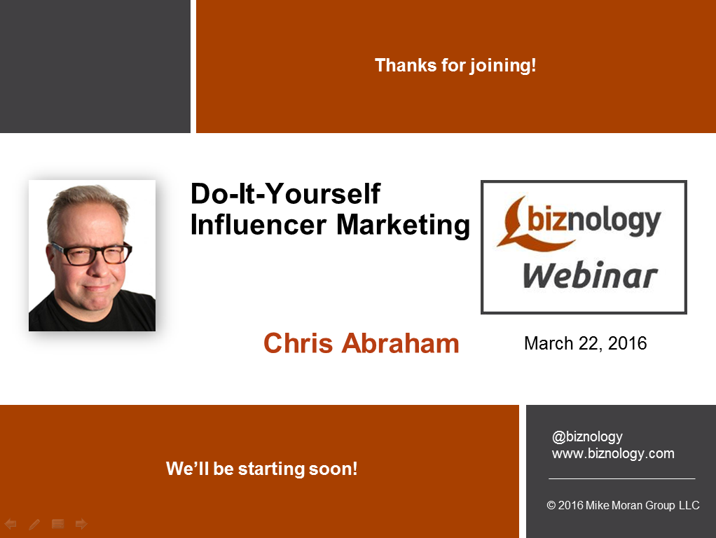 DIY Influencer Marketing Webinar Slides