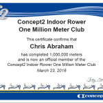 Chris Abraham's Million Meter Club Concept2