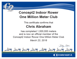 Chris Abraham's Million Meter Club Concept2