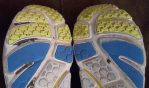 My Hoka One One Bondi 4 shoes in the garbage