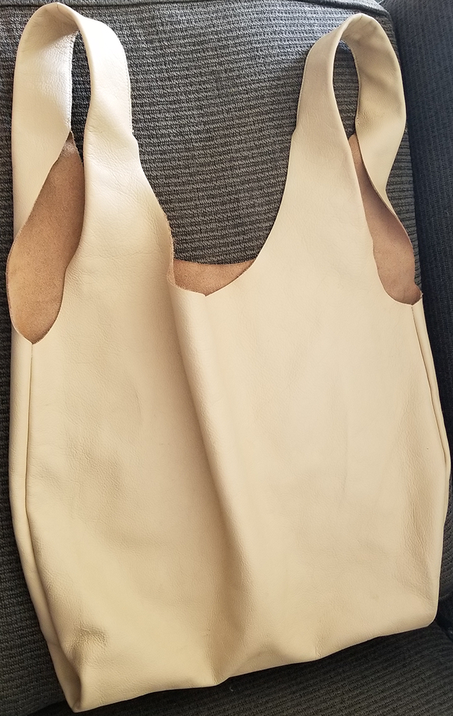 BAGGU leather carrier bag