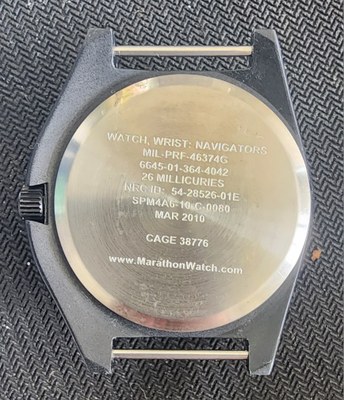 Back of 2010 Marathon Watch Pilot's Navigator 