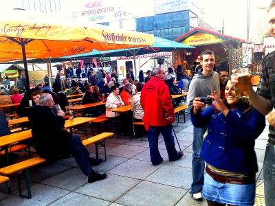 Partying on Alexander Platz