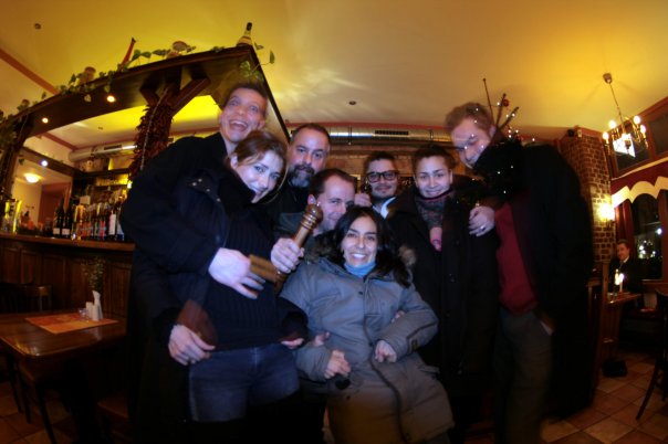 Schneerot Bar: Libia, Kike, Frank, and Me