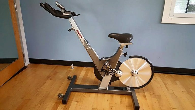 This is what my Keiser M3 looked like before I added a real bike bottle cage on it. I will share that somewhere else. 