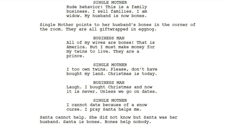 I forced a bot to watch over 1,000 hours of Hallmark Christmas movies and then asked it to write a Hallmark Christmas movie of its own. Here is the first page.