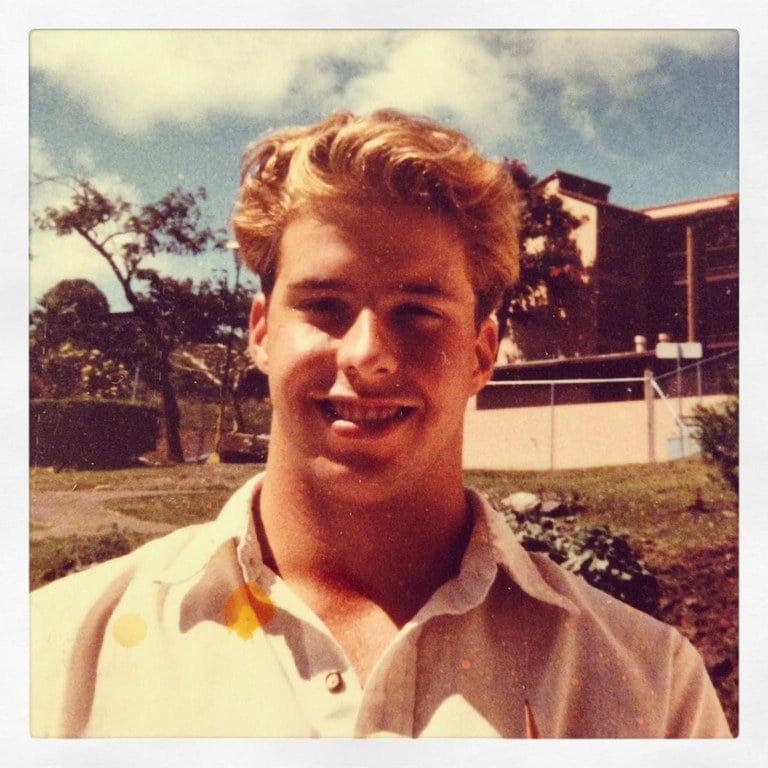 Bottle blond Chris Abraham with Sun-In and Lemon Juice highlights