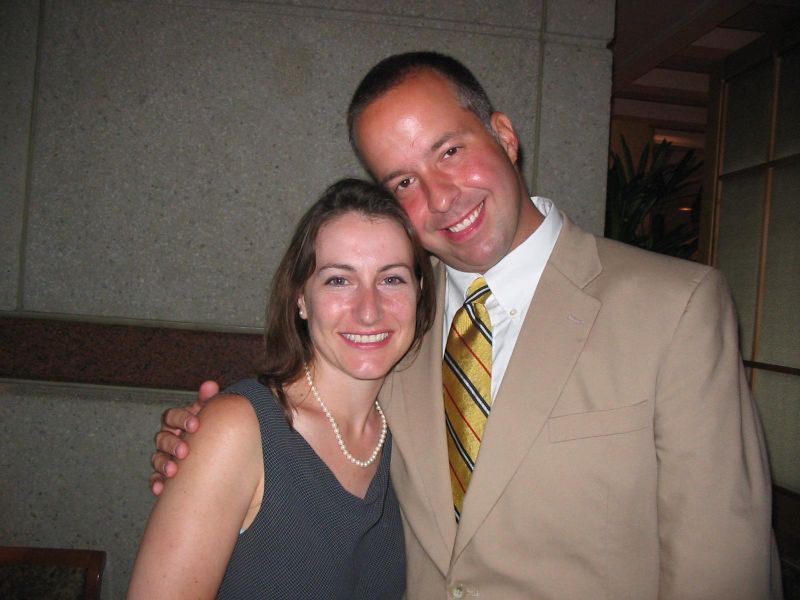 Wendy Gottlieb and Chris Abraham attending a wedding
