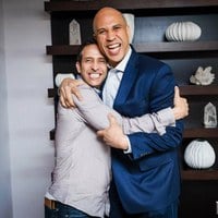 Roger Wolfson with Cory Booker