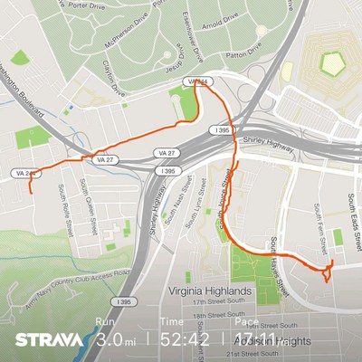 Chris Abraham's 2018 running renaissance first run route