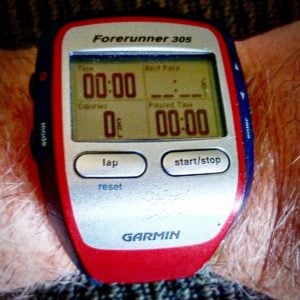 This is my only wrist-based GPS but I love it. How old school is this Garmin Forerunner 305?