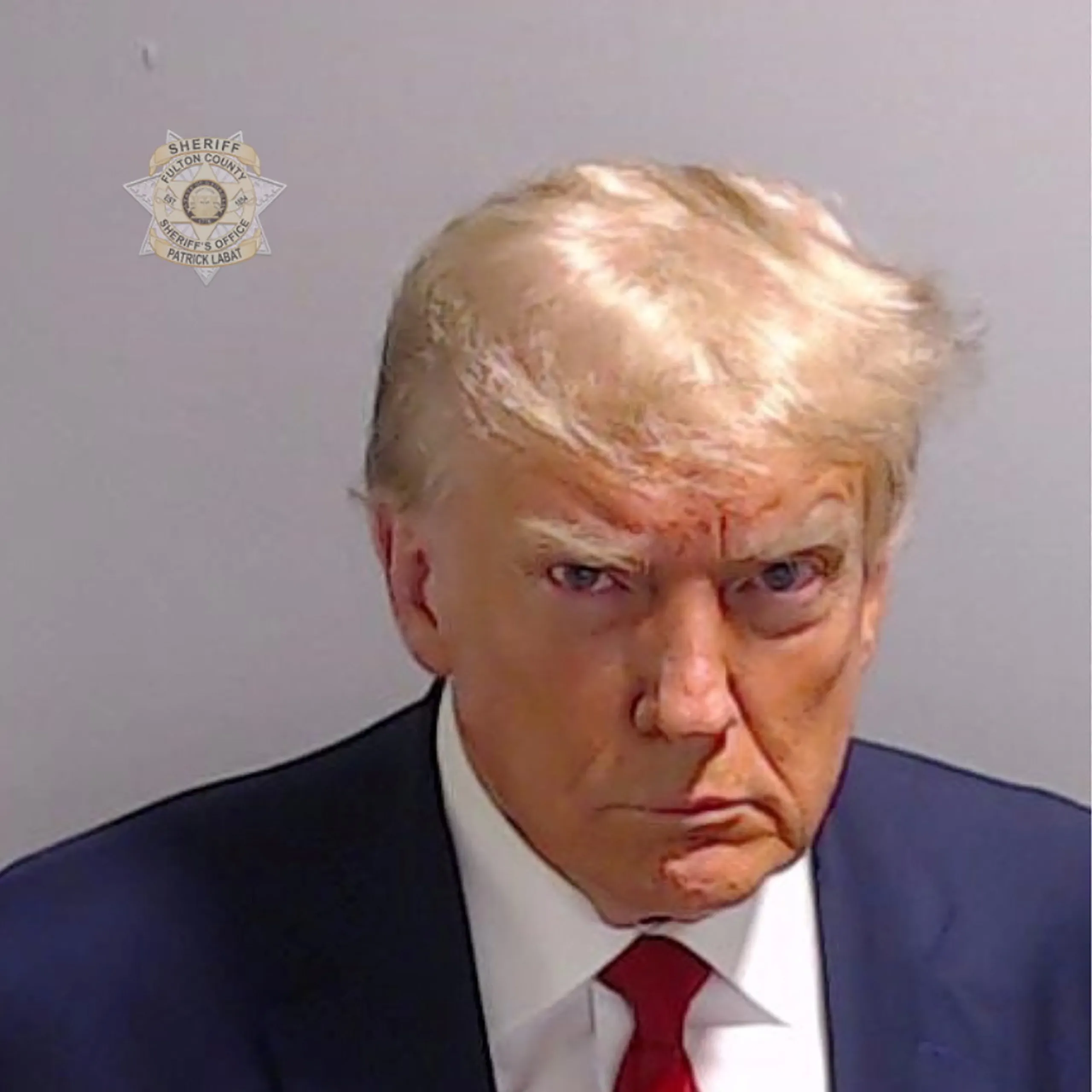 The mug shot of Donald Trump, the 45th president of the United States, was taken at the Fulton County Jail in Atlanta, Georgia, on August 24, 2023.