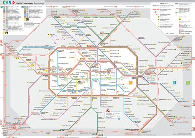 Map of the Berlin U-Bahn and S-Bahn