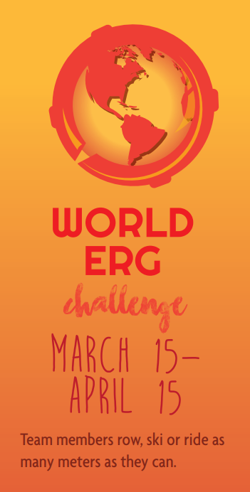 The 2018 World Erg Challenge (co-hosted now with World Rowing) runs every year from March 15–April 15.