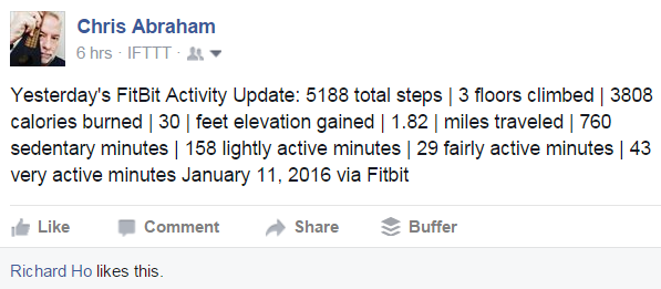 fitBit IFTTT Data