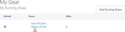 My Shoes Gear on Strava
