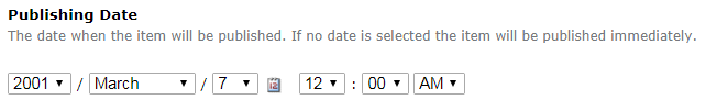 Plone post date form