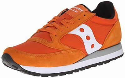 Bright orange Saucony Jazz